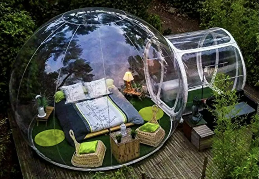 inflatable crystal bubble tent