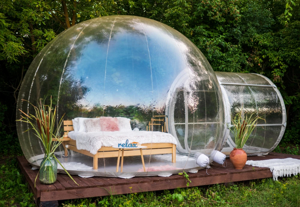 inflatable crystal bubble tent