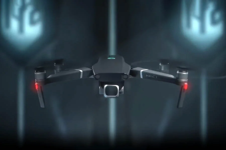 flying drone with a camera