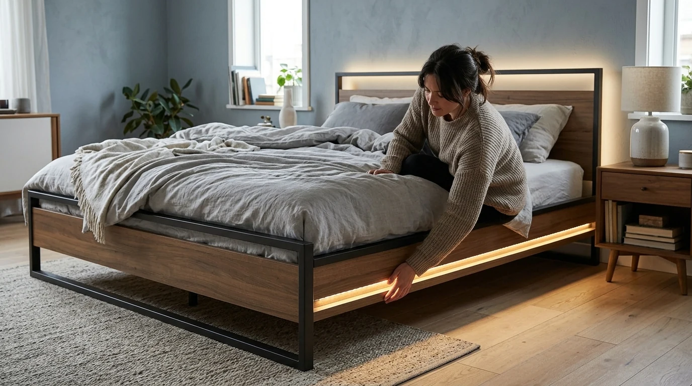 Queen Bed Frames With LED Lights: Features to Check