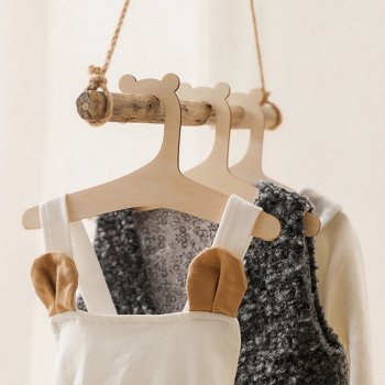 10 Wooden Baby Hangers to Tidy a Nursery Closet Fast